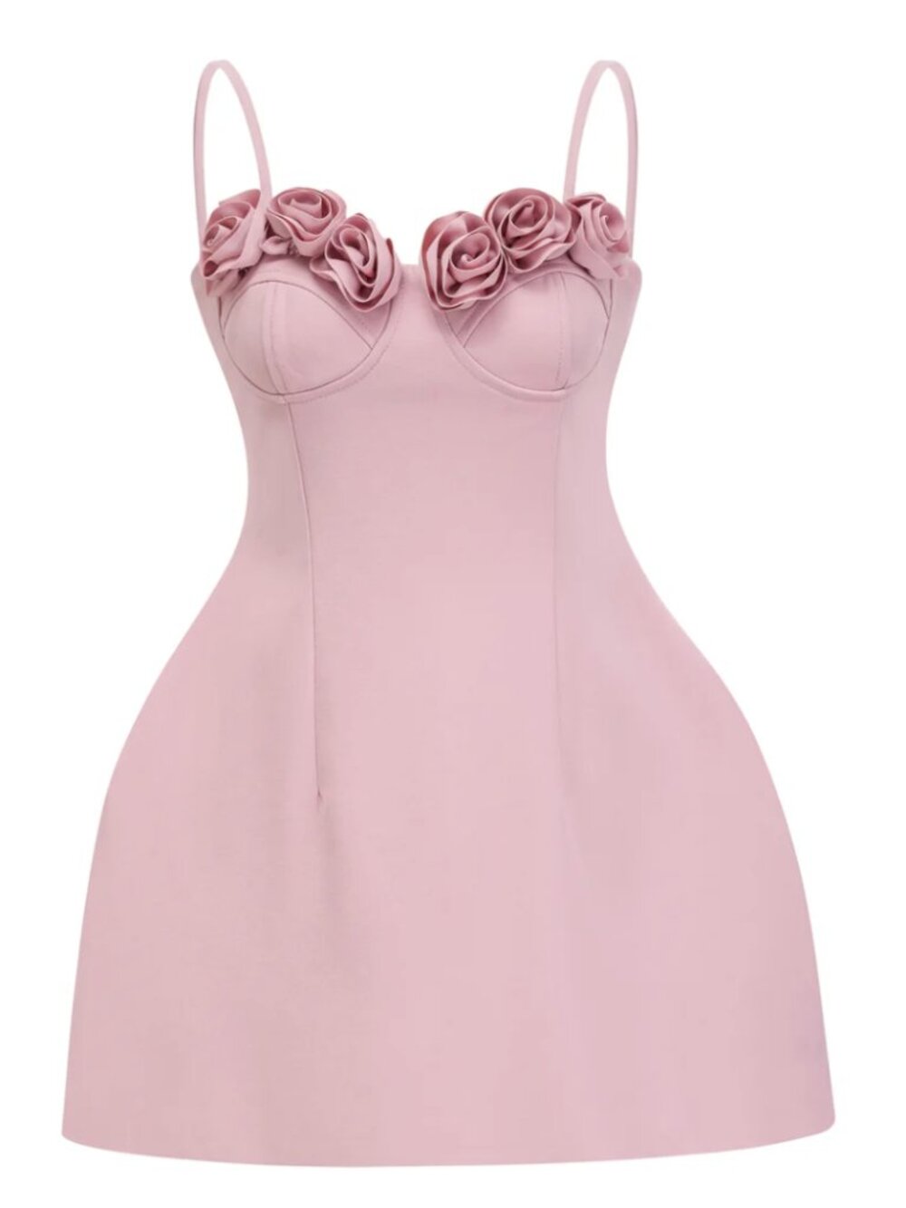 NEW - Miss Roslier Pink Pauline Faux-Flower Mini Dress - SMALL